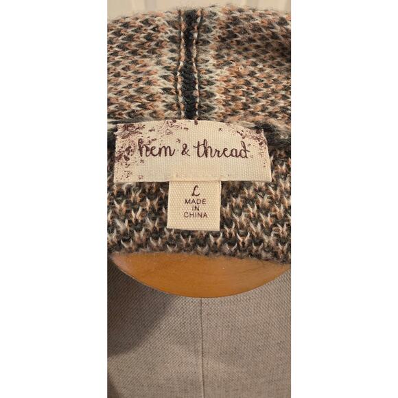 Hem & Thread Long Patterned Duster Cardigan Size L - Picture 3 of 5